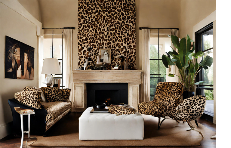 De la Selva a tu Salón: Inspiración de Decoración para el Hogar con Estampado de Leopardo